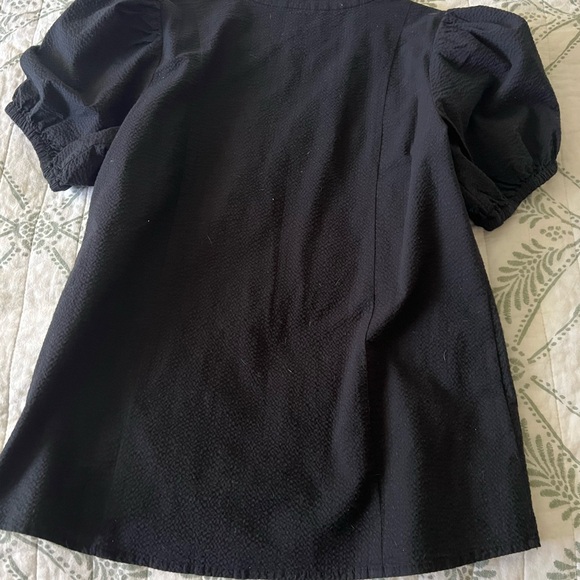 Tommy Bahamas puff sleeved black top xs - Picture 2 of 8